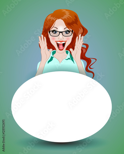 girl rejoices