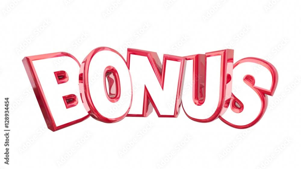 Bonus Extra Added Free Value Feature Word 3d Animation Bonus Extra Added Free Value Feature Word 3d Animation