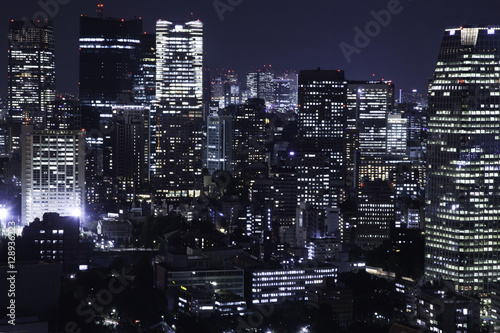 東京ビル街の夜景