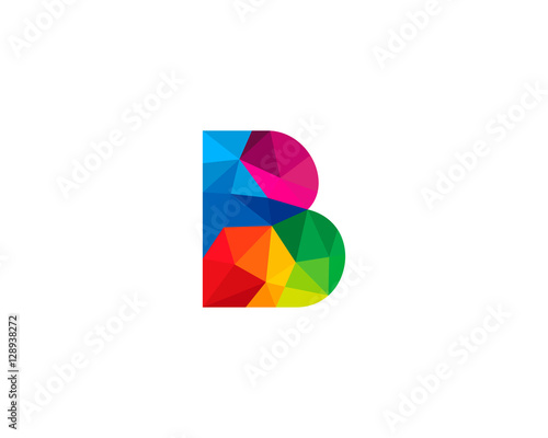 Free Download Creative Colorful Low Poly Letter B Initial Logo Design Template - GFXLoad