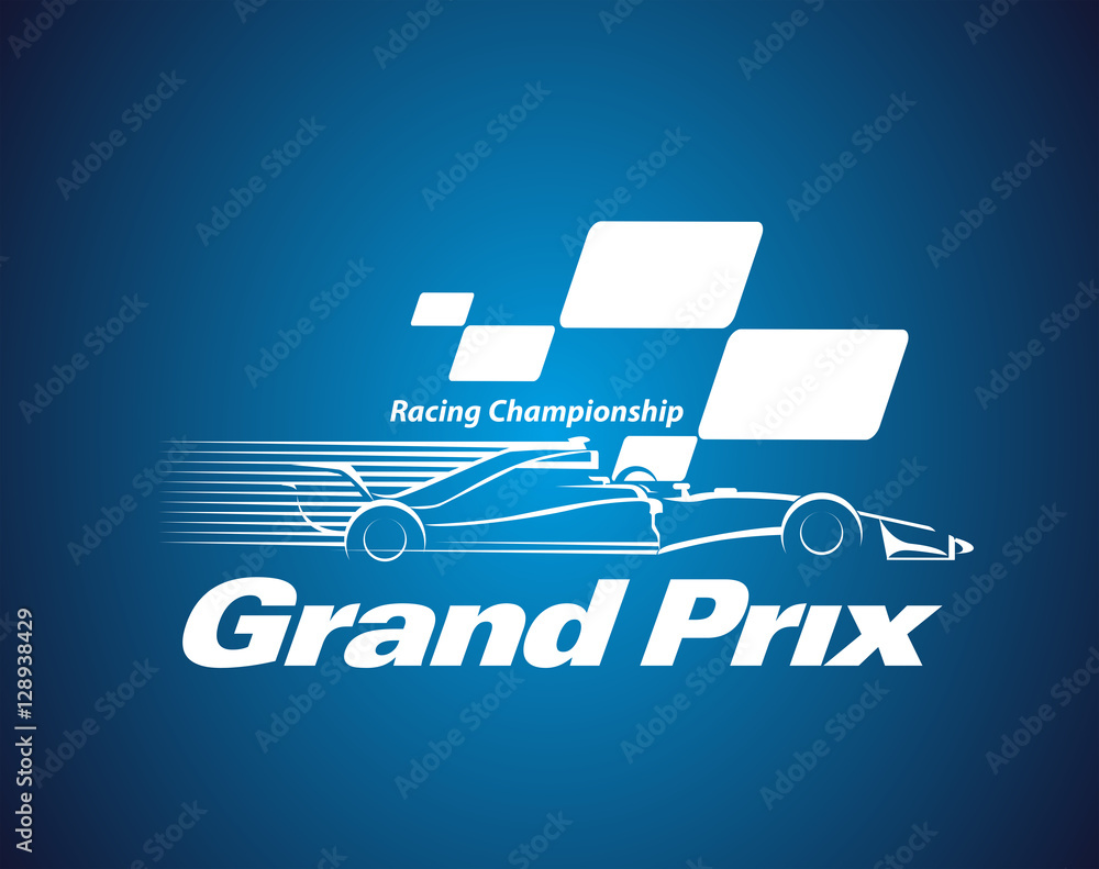 Racing championship logo design incorporated Vector Image