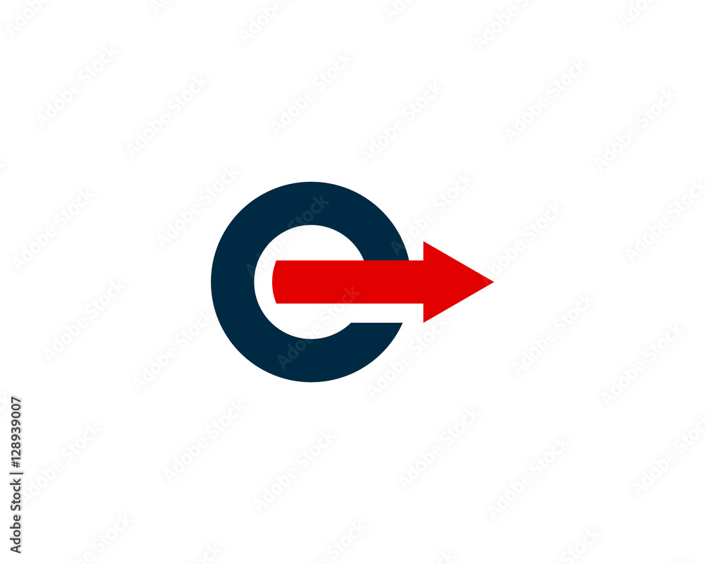 Letter Initial E Arrow Logo Design Template Letter Initial E Arrow Logo Design Template