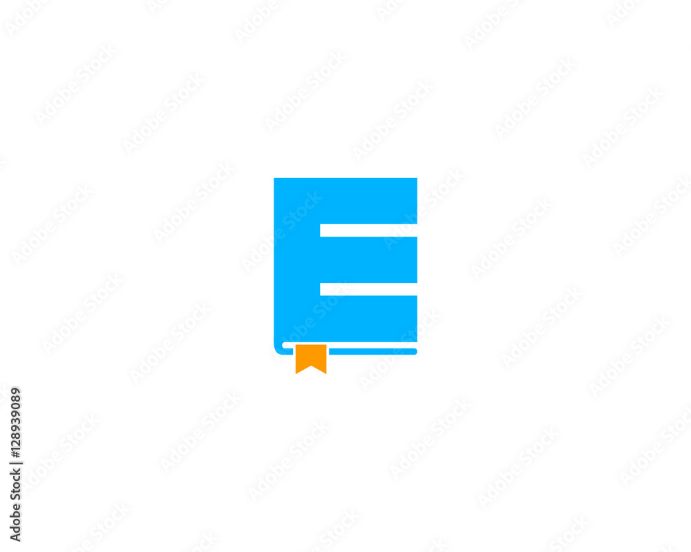 Letter Initial E ebook Logo Design Template