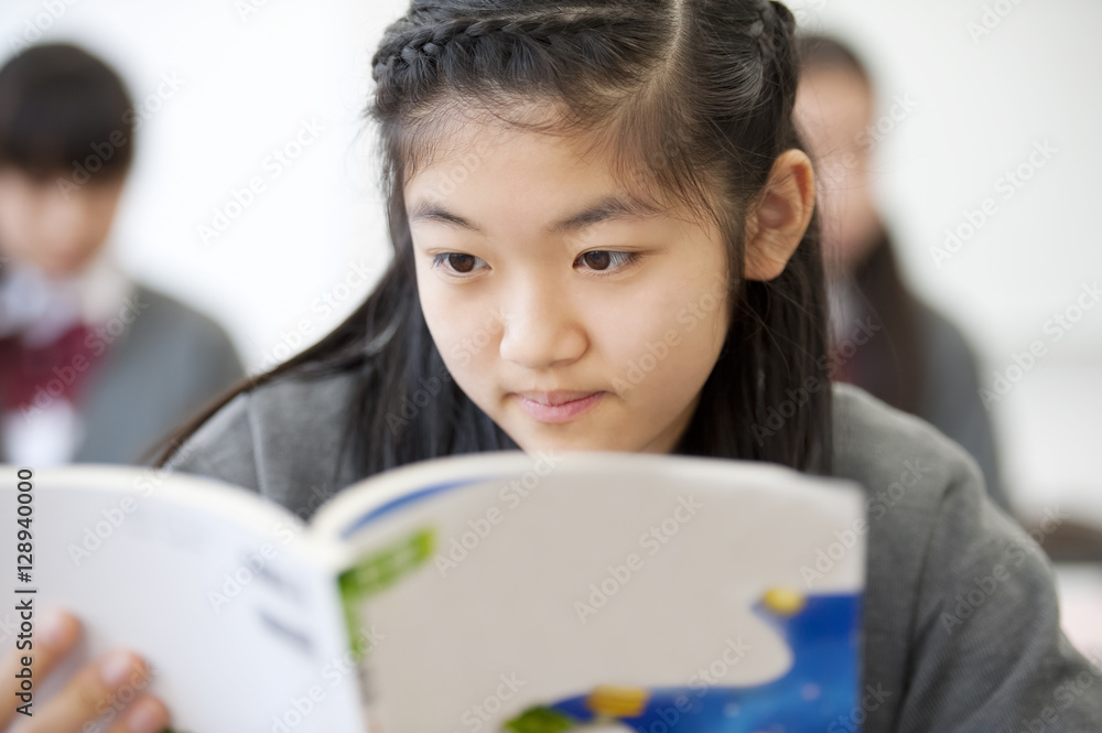 勉強をする中学生 勉強をする中学生