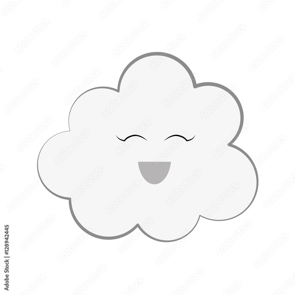 Funny cloud cartoon icon vector illustration graphic design Funny cloud cartoon icon vector illustration graphic design