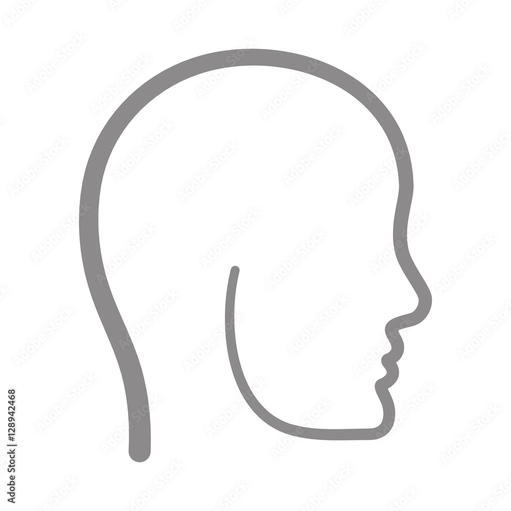 Human head silhouette icon vector illustration graphic design Human head silhouette icon vector illustration graphic design