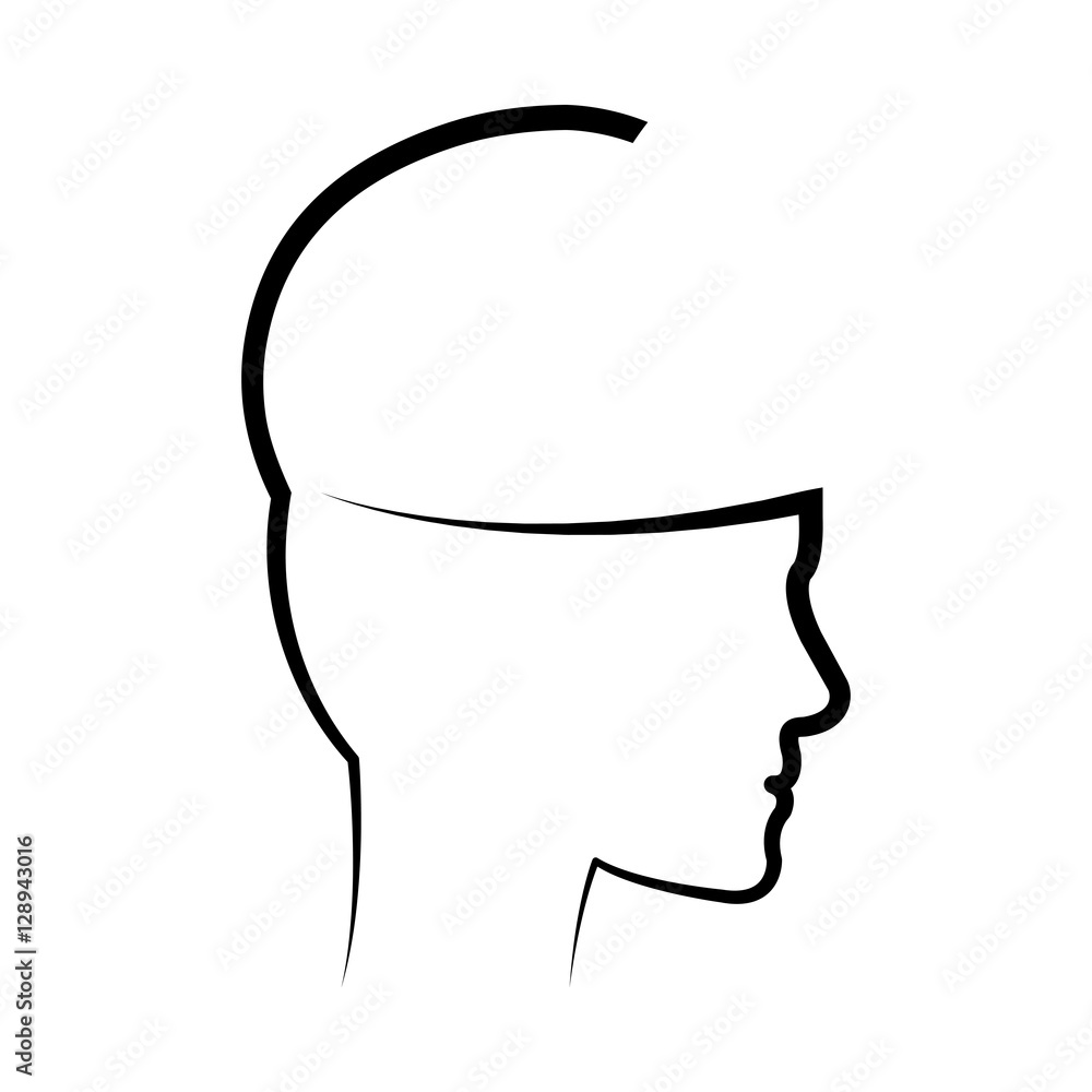 Human head silhouette icon vector illustration graphic design Human head silhouette icon vector illustration graphic design