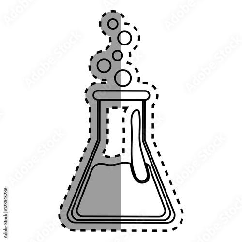 Chemistry flask glass icon vector illustration graphic design