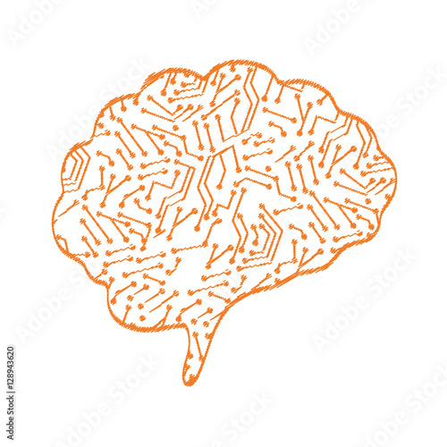 Human brain mind icon vector illustration graphic design