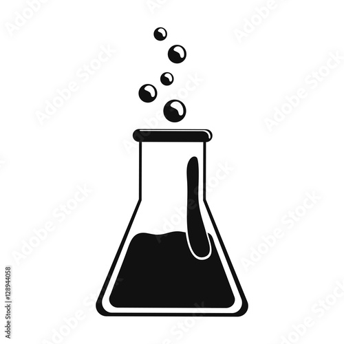 Chemistry flask glass icon vector illustration graphic design
