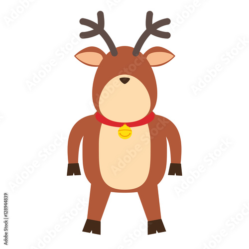 Reindeer xmas cartoon icon vector illustration graphic design © djvstock