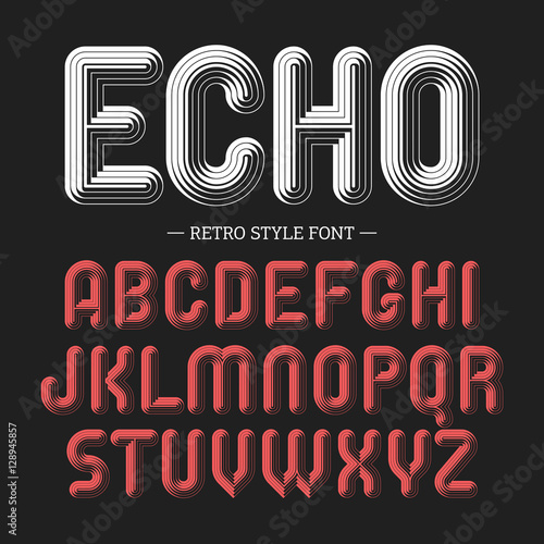 Echo, retro style volume font 