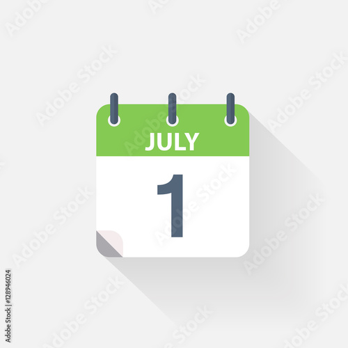 1 july calendar icon
