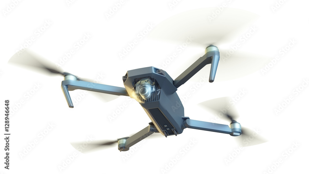 drone isolated on white. 3d rendering drone isolated on white. 3d rendering
