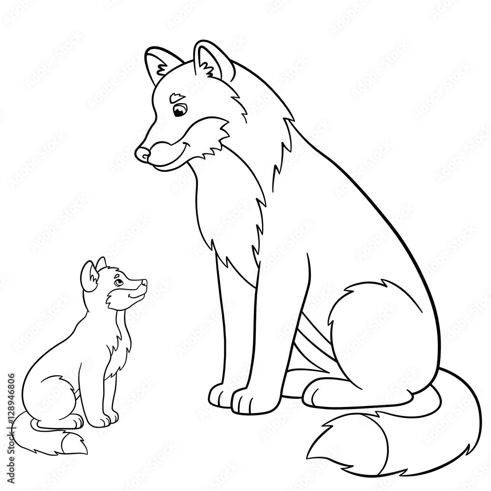 wolf pup coloring pages