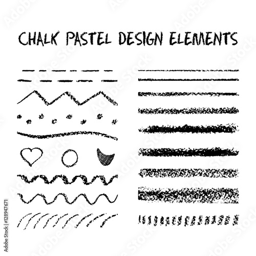 Set of chalk brushes.