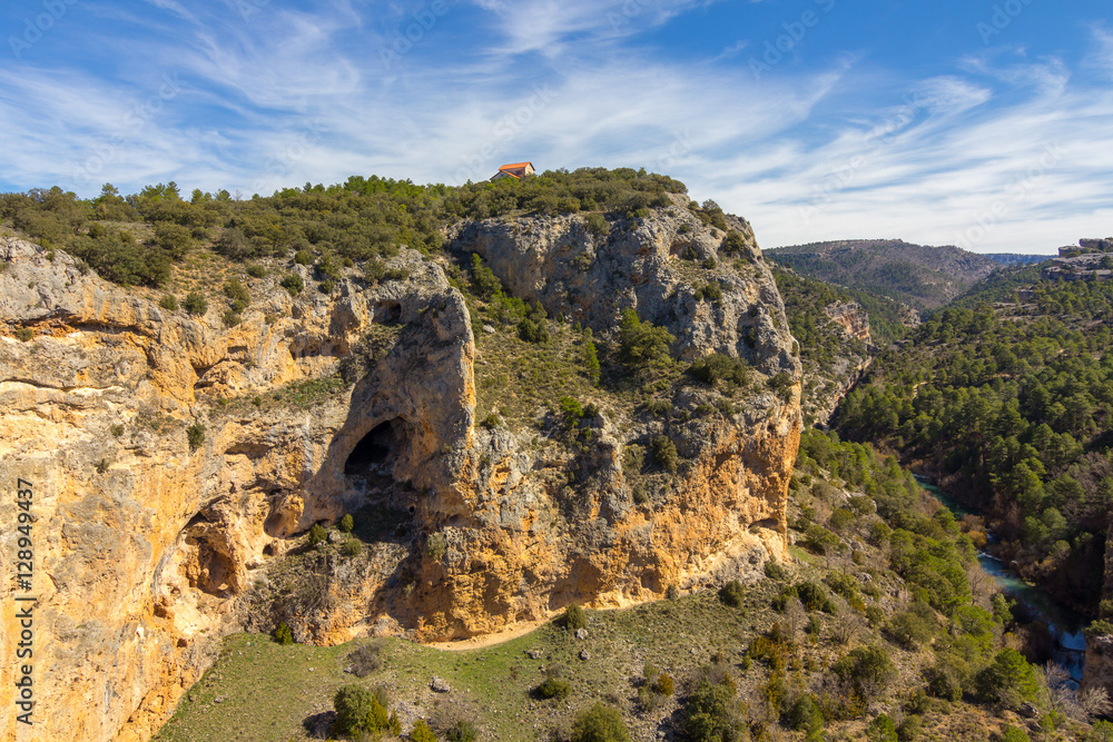 Rocks with capricious forms in the enchanted city of Cuenca, Spain