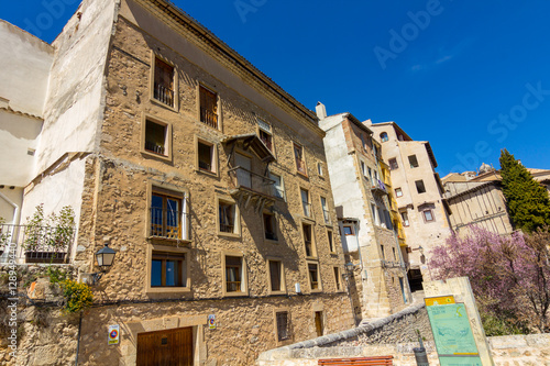 Typical streets and buildings of the famous city of Cuenca  Spain