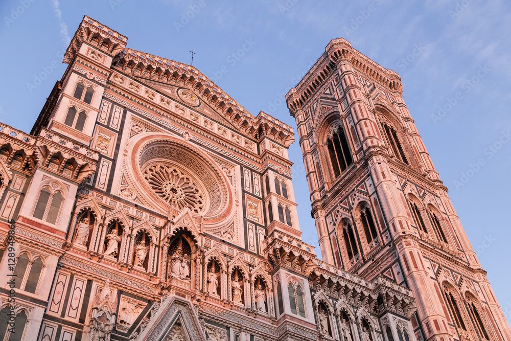 facade Cathedral of Florence in Italy