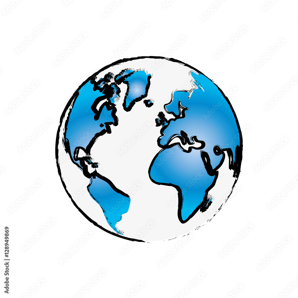 Earth world planet icon vector illustration graphic design Earth world planet icon vector illustration graphic design