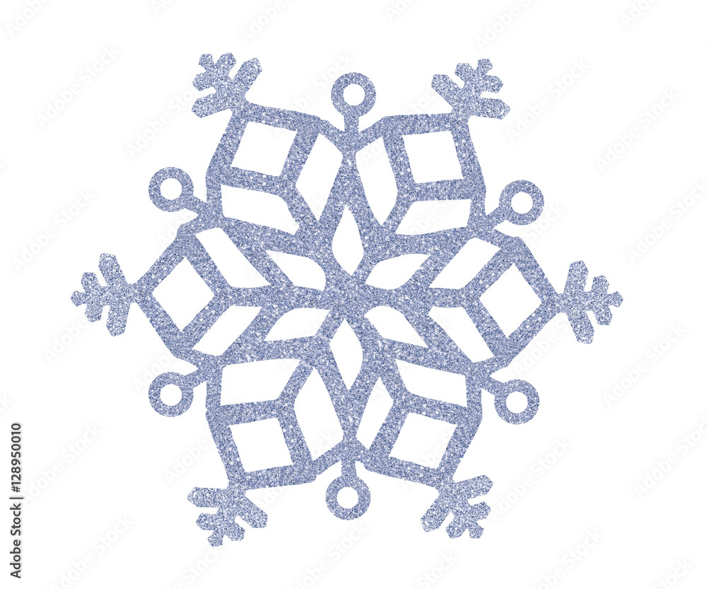 Silver Christmas snowflake isolated on white background Silver Christmas snowflake isolated on white background