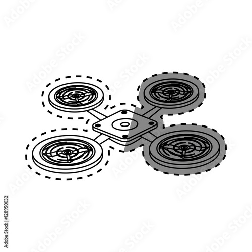 Drone robot technology icon vector illustration graphic design