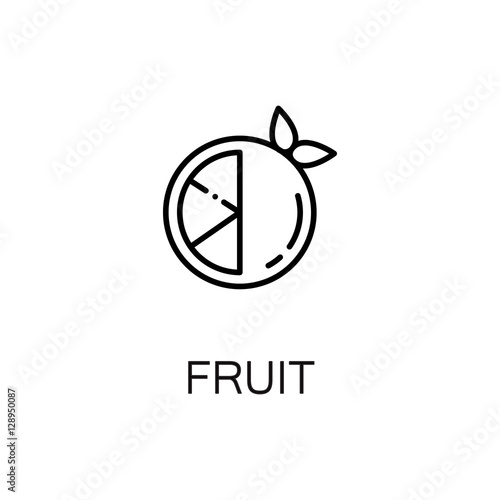 Fruit flat icon or logo for web design.