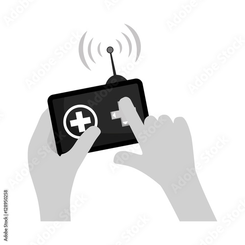 Drone robot technology icon vector illustration graphic design