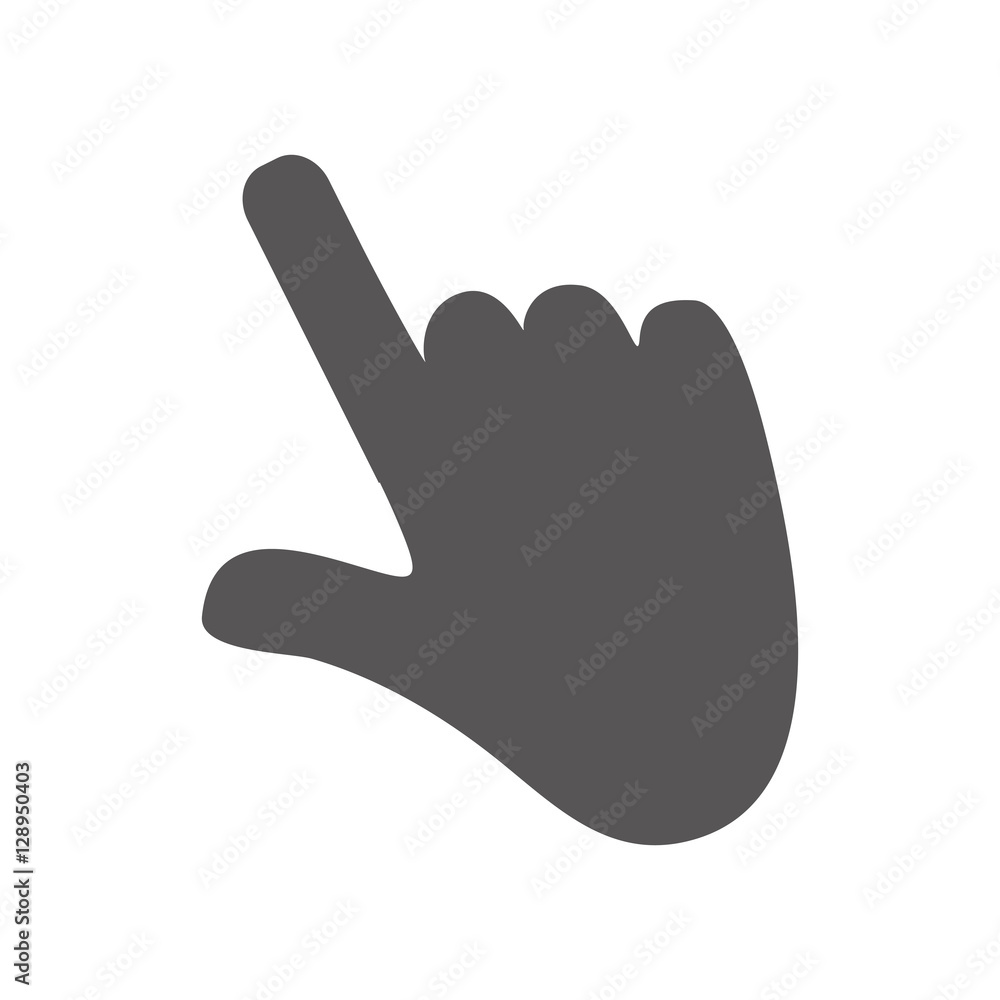 Human hand silhouette icon vector illustration graphic design Human hand silhouette icon vector illustration graphic design
