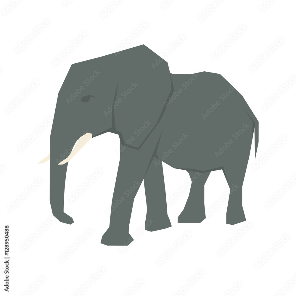 elephant african animal icon vector illustration graphic design