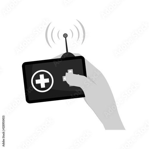 Drone robot technology icon vector illustration graphic design