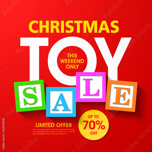Christmas toy sale banner