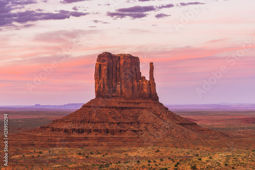 overlook  view of Monument valleys in the sunset Arizona usa.