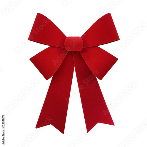 Large red Christmas bow iso...
