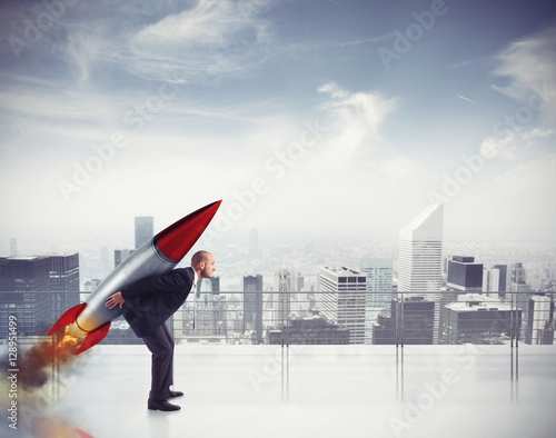 Foto Determination and power businessman