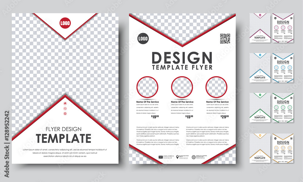 Set flyers (brochure) A4 with empty space for photo Set flyers (brochure) A4 with empty space for photo