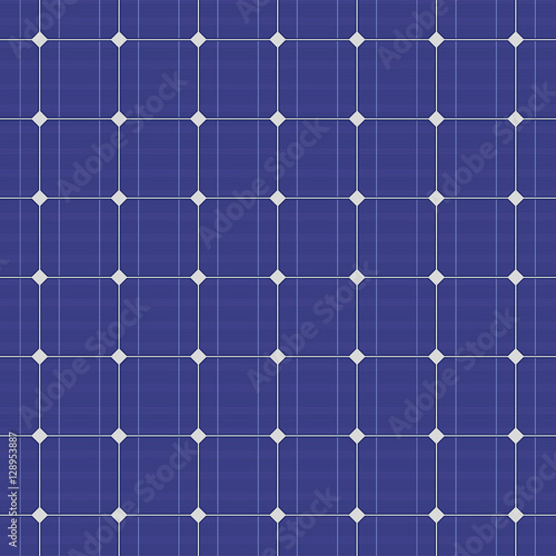 Detailed blue electric solar panel seamless pattern. Vector illustration