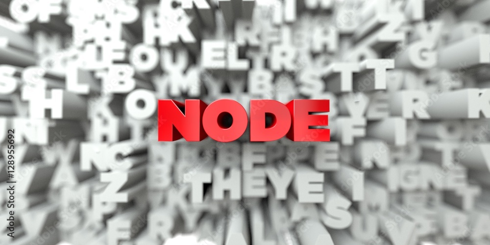 NODE - Red text on typography background - 3D rendered royalty free stock image. This image can be used for an online website banner ad or a print postcard. NODE - Red text on typography background - 3D rendered royalty free stock image. This image can be used for an online website banner ad or a print postcard.