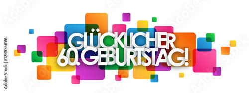 "GLÜCKLICHER 60. GEBURTSTAG" Karte 