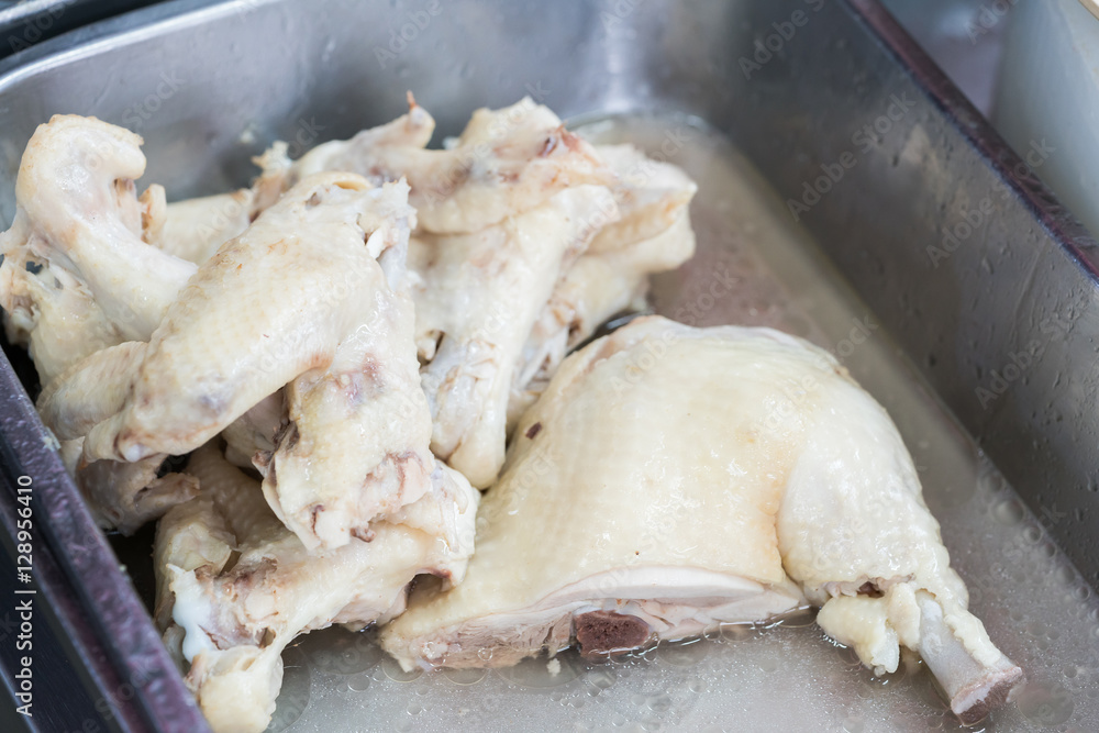 Boiled chickens - A Popular Thailand food.
Boiled chickens - A Popular Thailand food.