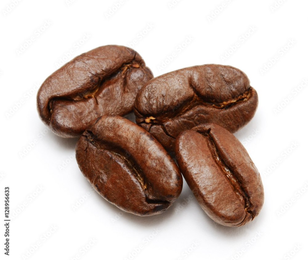 Coffee beans isolated on white background Coffee beans isolated on white background