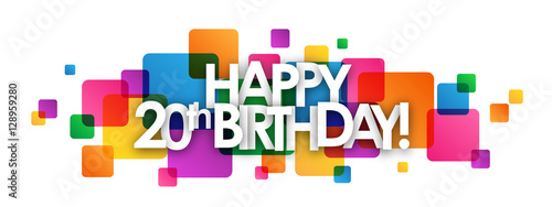 "HAPPY 20th BIRTHDAY" Card
