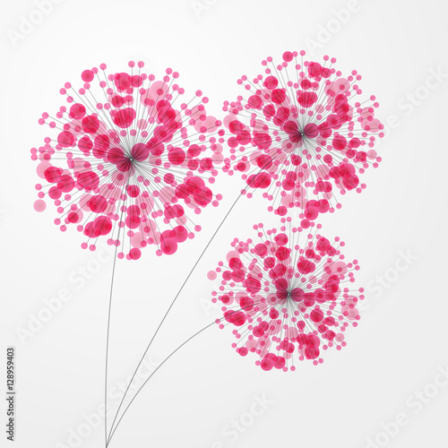 Abstract colorful background with flowers. Vector illustration