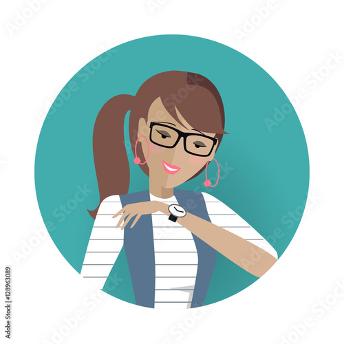 Userpic of a Business Lady. Woman at Work Icon photo