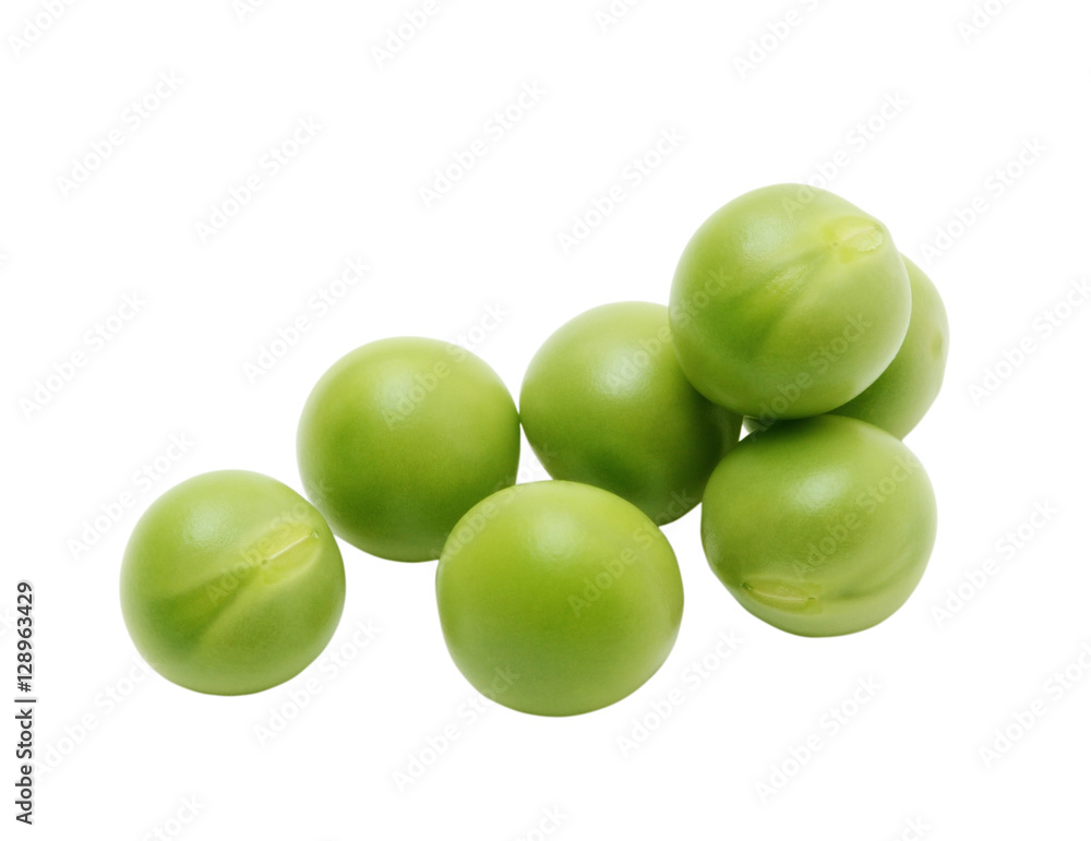 Green peas isolated on the white background Green peas isolated on the white background