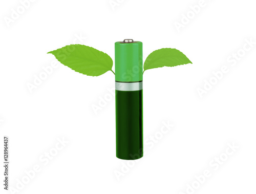 Wallpaper Mural Environmental-friendly energy sources, batteries, on a white background, isolated, montage Torontodigital.ca