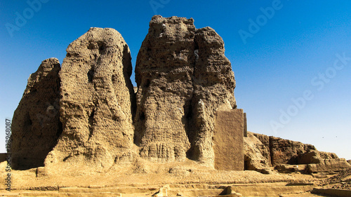 View to Western Deffufa temple in Kerma, Nubia, Sudan photo