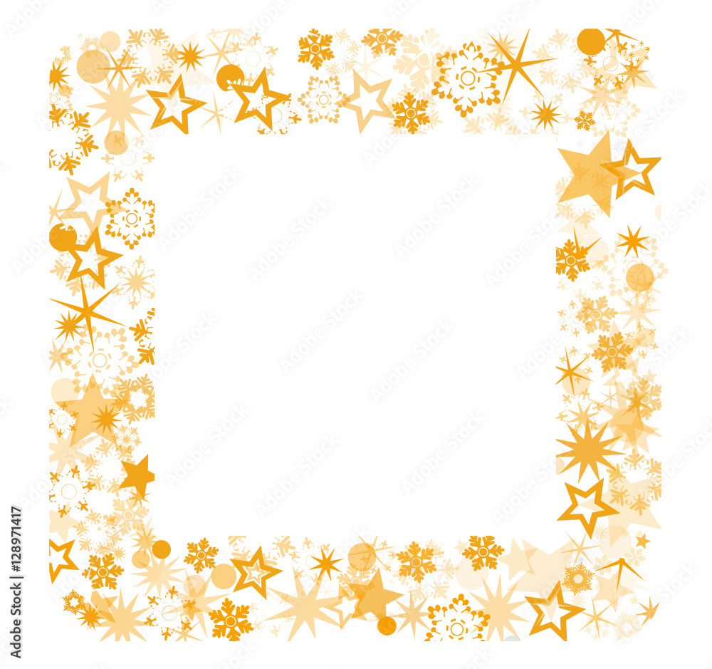 cadre Noël étoiles or Stock Vector | Adobe Stock