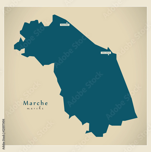 Modern Map - Marche IT Italy