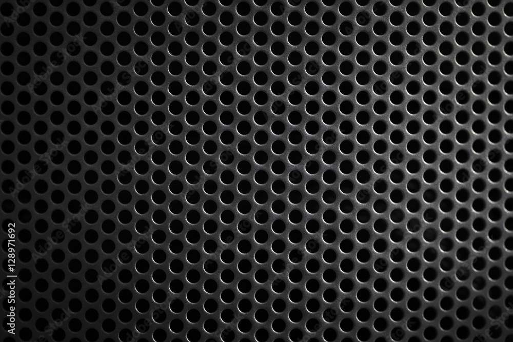 black, perforated metal texture with circle mesh ilustración de Stock |  Adobe Stock